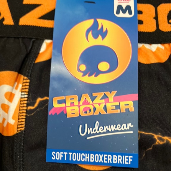 Crazy Boxer NWT soft touch boxer brief Size M Bitcoin theme Rich Money - Picture 4 of 6